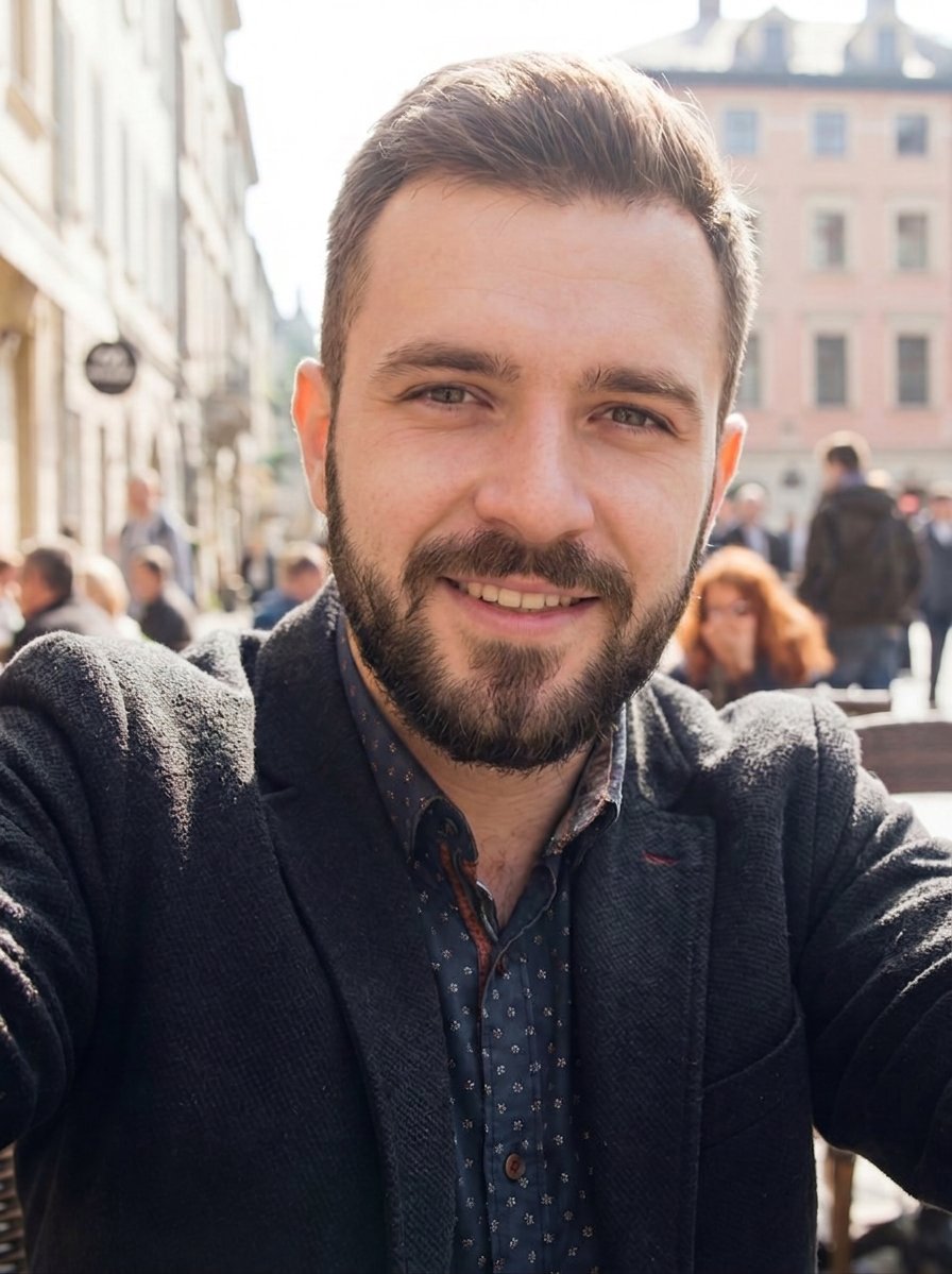 Убрать бороду и усы на фото с помощью нейросети — До