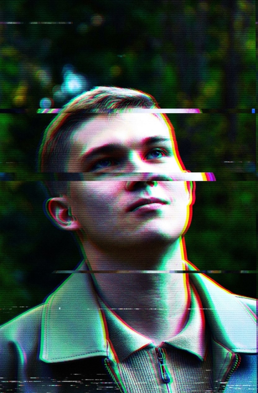 Эффект шума и глитч на фото: стильные визуальные искажения онлайн — пример результата