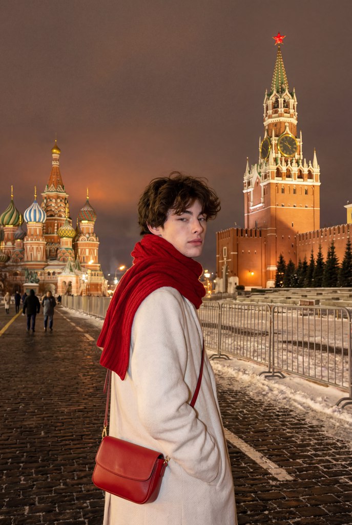 Нейросеть для фотосессии в стиле Красной площади — пример результата