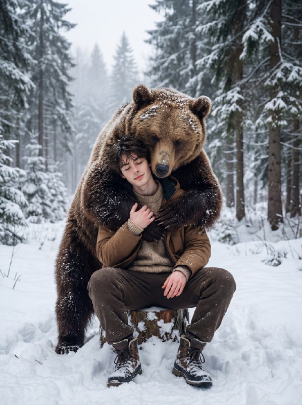 Фотосессия с медведем — пример результата