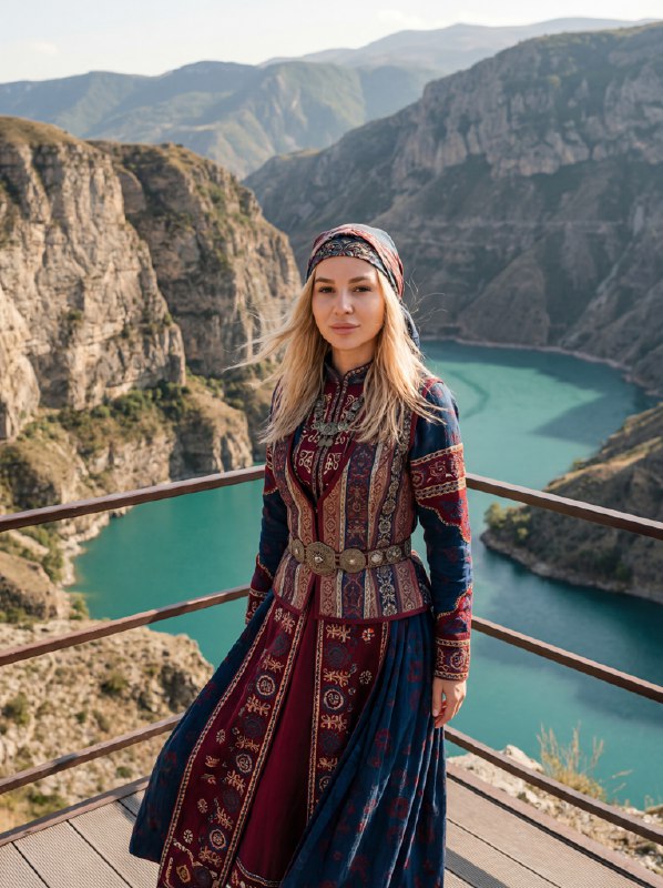 Нейросетевая фотосессия в дагестанском стиле онлайн — пример результата